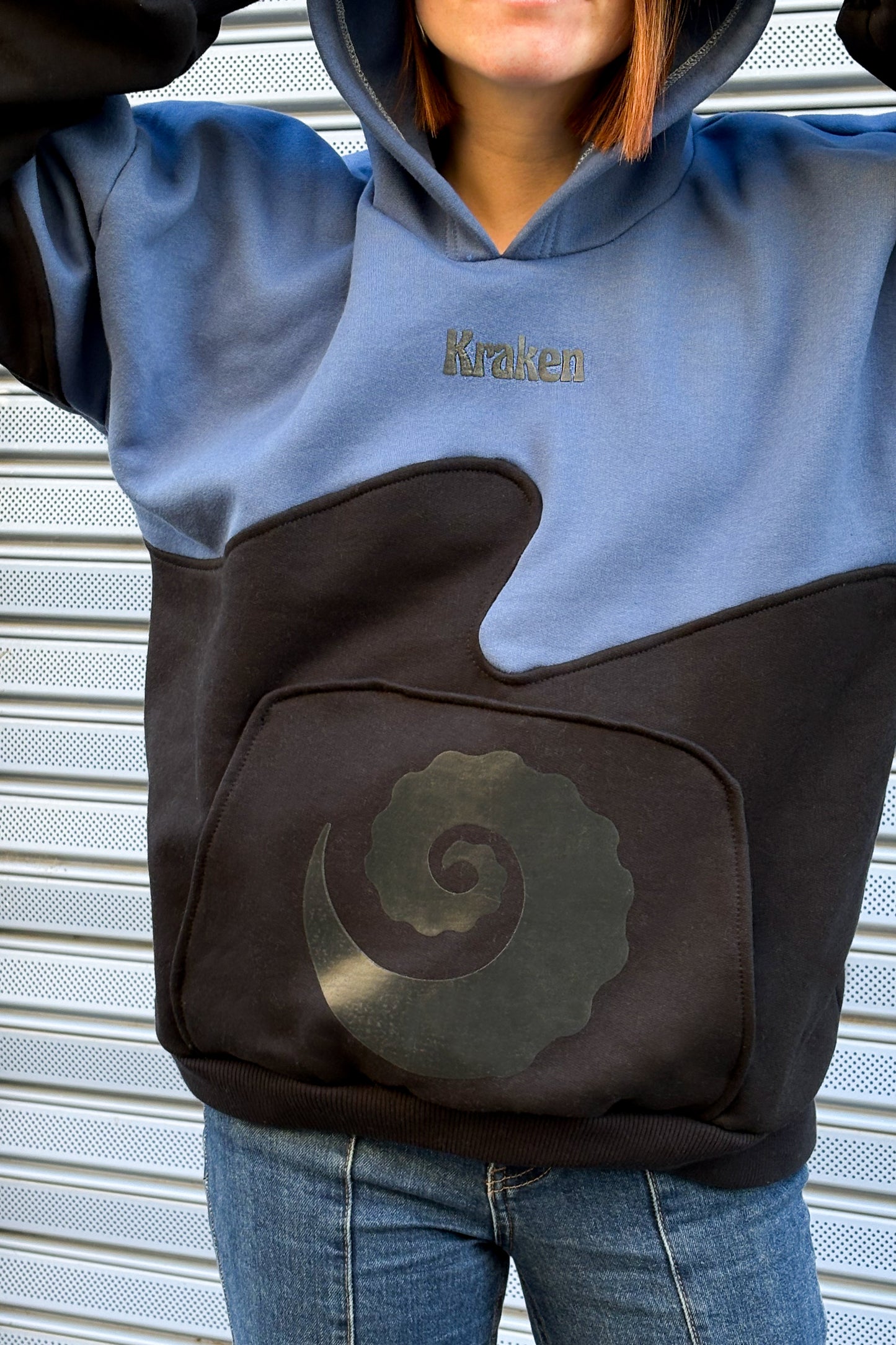 Canguro Una ola Negro y Azul unisex