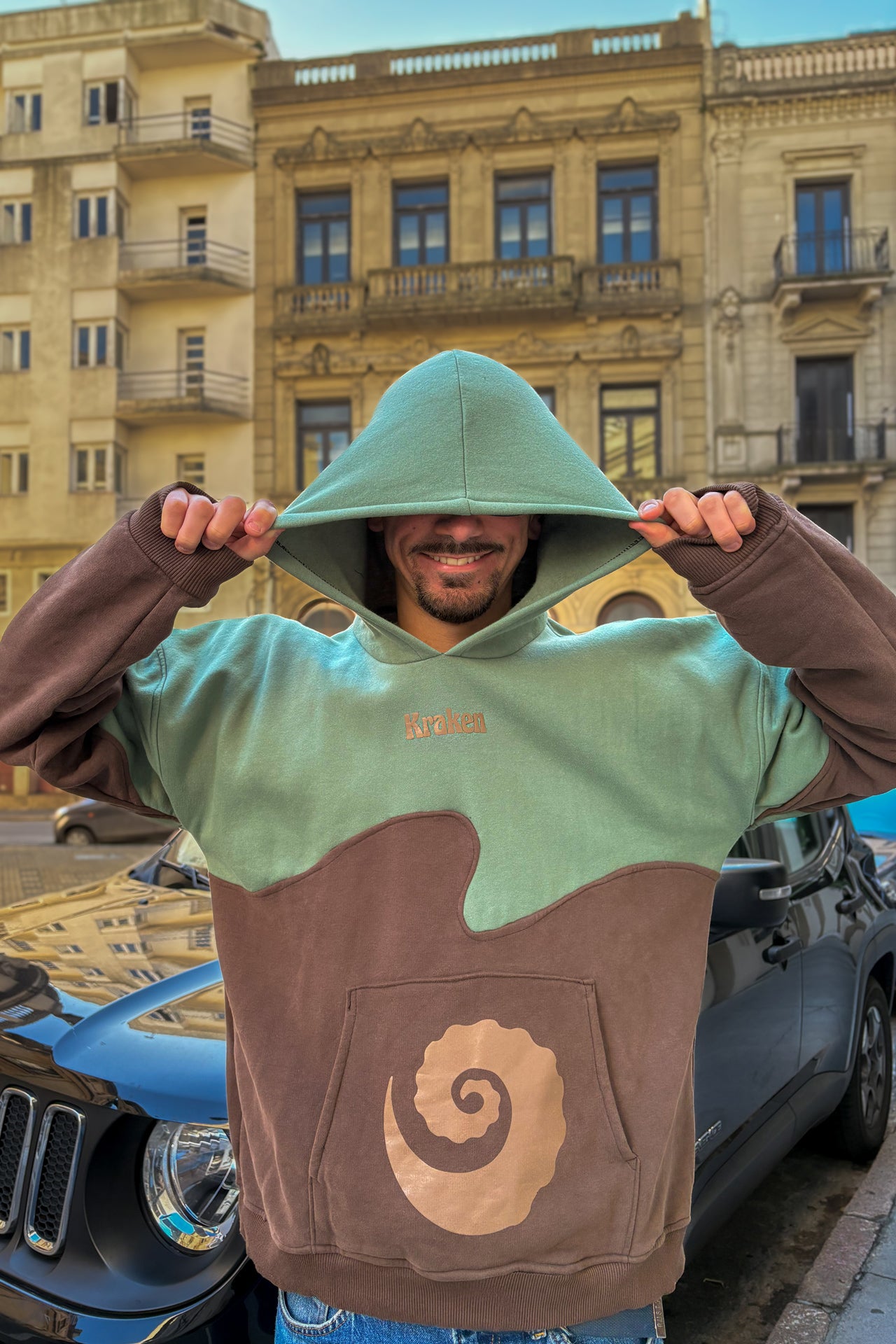 Canguro Una ola Chocolate y verde unisex