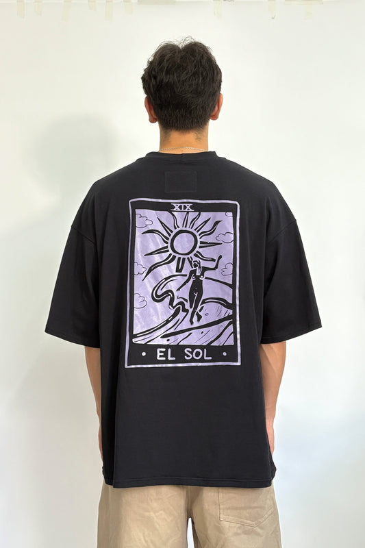 Remera negra El Sol x RoRo