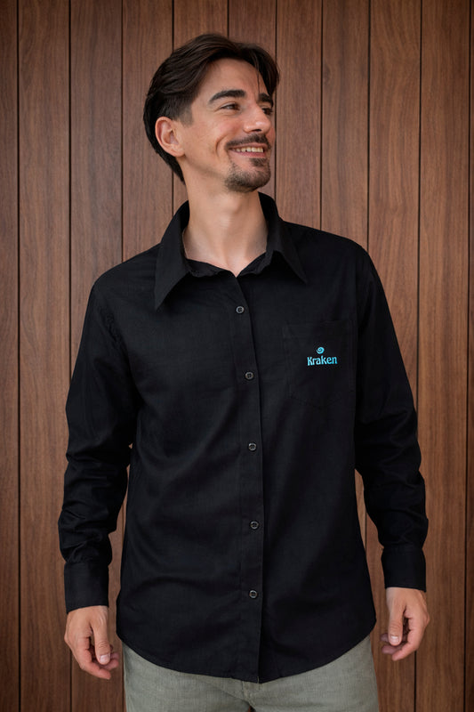 Camisa manga larga negra unisex