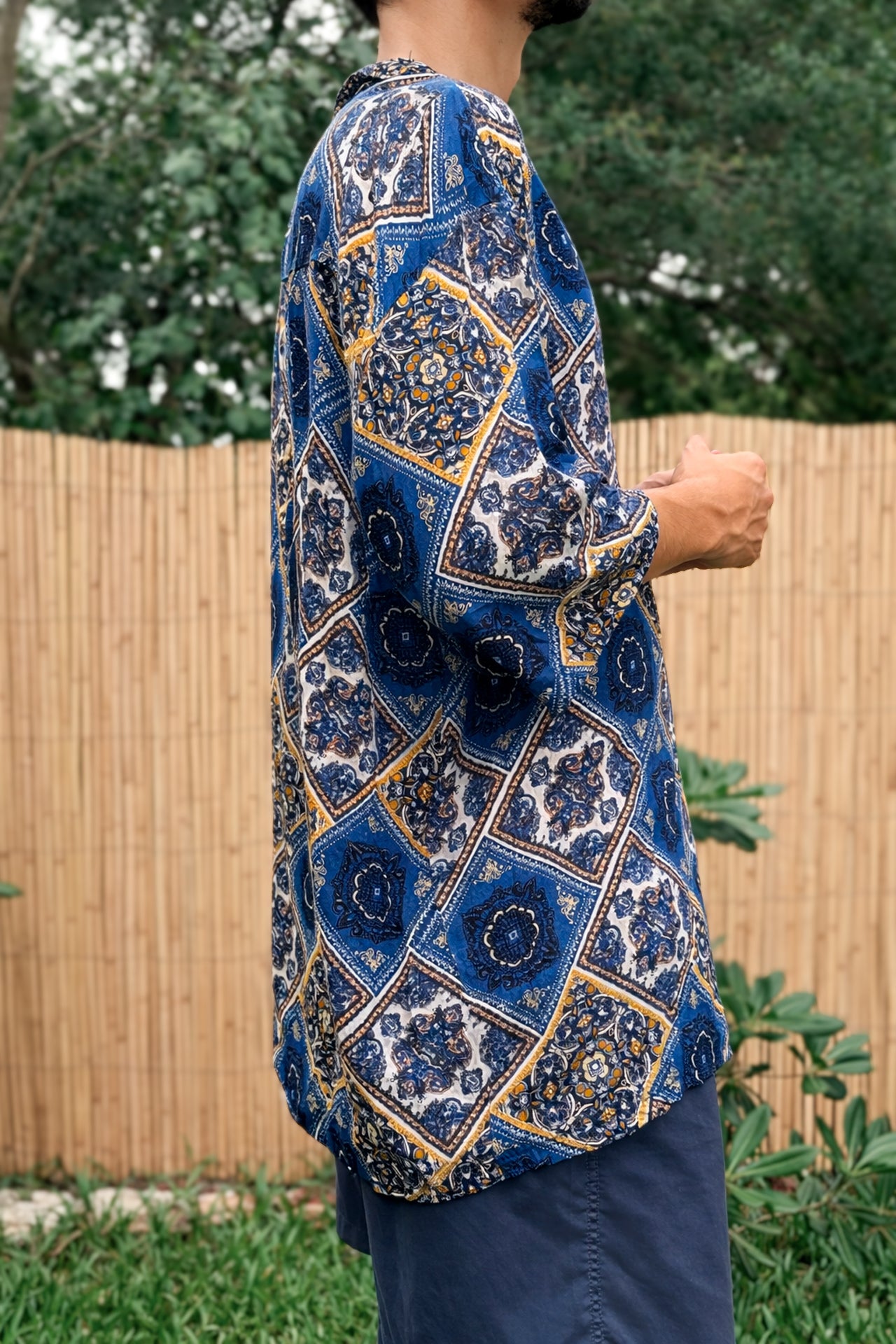 Camisa Hippie manga corta estampada unisex