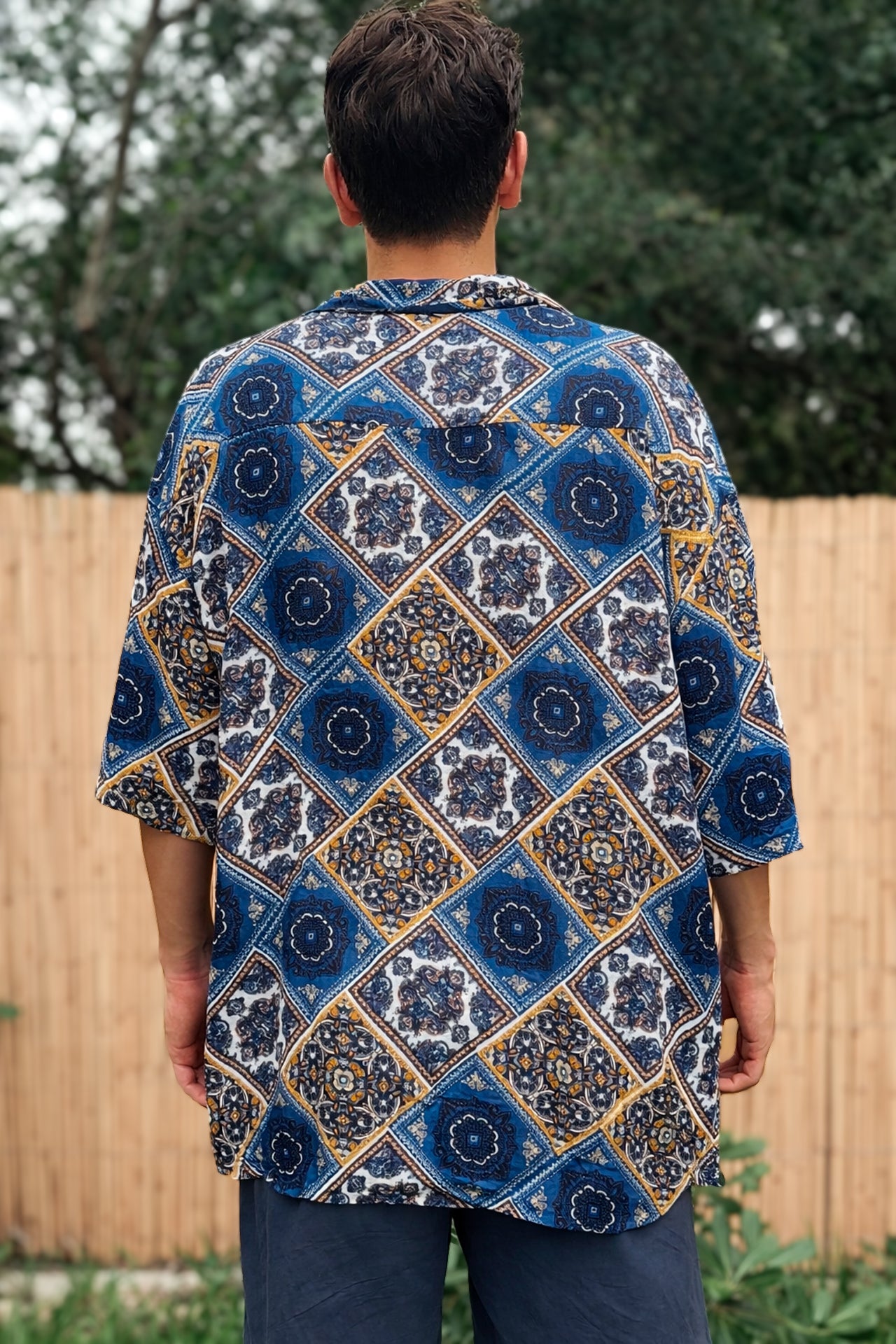 Camisa Hippie manga corta estampada unisex