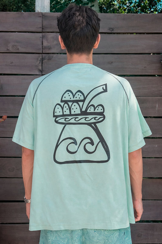 Remera verde x Los dibujitos de Pablo